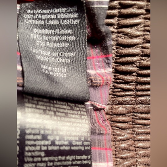 Mackage Aritzia Sophia lamb skin leather cropped motorcycle lng sleeve jacket XS - Picture 5 of 5